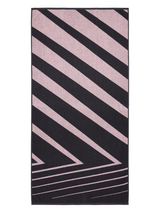 70570-4424-01-06_1; Finlayson Korret Kylpypyyhe Harmaa / Vaaleanpunainen / 90x180 cm