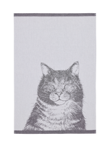70940-5393-01-10; Finlayson Kissa Keittiöpyyhe Musta / Valkoinen / 50x70 cm