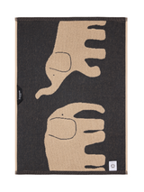 70563-5415-04-12_1; Finlayson Elefantti vapaa Käsipyyhe Tummanharmaa / Beige / 50x70 cm