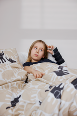 60652-5415-05-06_2; Finlayson Elfantti vapaa Pussilakanasetti Beige / Tummanharmaa / 150x210 + 50x60 cm