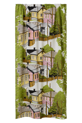 109010-4220; Finlayson Vallila Naapurusto Verho Pinkki-keltainen / 140x250 cm