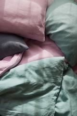 60260-0200-10-10_5; Finlayson Lino Pellavatyynyliina Sinivihreä / 50x60 cm