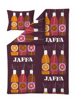 106792-4900; Finlayson Jaffa Pussilakanasetti Viininpunainen / 150x210 cm