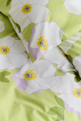 60652-5503-01-06_1; Finlayson Ruusa Pussilakanasetti Vaaleanvihreä / Vaaleanlila / 150x210 + 50x60 cm