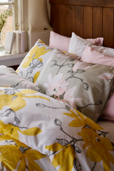 60692-4667-11-05_2; Finlayson Magnolia Parivuoteen satiinipussilakanasetti Harmaa / 240x210 + 50x60 cm