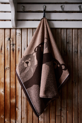 70563-1499-05-12_1; Finlayson Kopla Käsipyyhe Tummanruskea / 50x70 cm