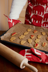 80017-4547-28-10_1; Finlayson Elefantti Patalappu 2kpl Punainen / Beige / 22x22 cm