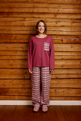 RW10002-431-XXL; RW10002-431-XL; RW10002-431-S; RW10002-431-M; RW10002-431-L; Finlayson Aino Pyjama Vaaleanpunainen / L