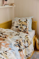 109325-1060_1; Finlayson Ilves Pussilakanasetti Beige / Sininen / 150x210 cm