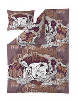 109040-5500; Finlayson Unikeot Pussilakanasetti Luumu / 150x210 cm