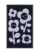 70562-5496-01-12; Finlayson Riemu Käsipyyhe Musta / Valkoinen / 30x50 cm