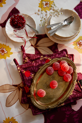 80017-5498-01-10_1; Finlayson Ruusunmarja Patalappu 2kpl Luumu / 22x22 cm