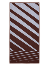 70570-4424-02-06_1; Finlayson Korret Kylpypyyhe Ruskea / Vaaleansininen / 90x180 cm