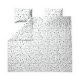 60693-5485-02-05; Finlayson Juuli Parivuoteen tencel-satiinipussilakanasetti Lila / Vihreä / 240x210 + 50x60 cm