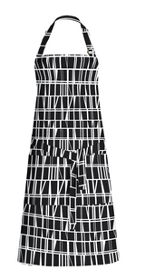 80040-3435-01-10; Finlayson Coronna Essu Musta / Valkoinen / 70x85 cm