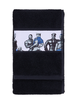 70154-4864-01-12; Finlayson Tom of Finland Blue Squad Käsipyyhe Musta / 50x80 cm