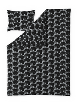 61652-4547-17-06; Finlayson Elefantti Pussilakanasetti Musta / Harmaa / 150x210 + 50x60 cm