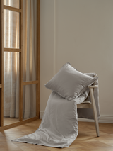 60715-0100-02-06_3; Finlayson Uni Satiinipussilakanasetti Vaaleanharmaa / 150x210 + 50x60 cm