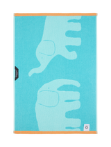 70563-5415-05-12_1; Finlayson Elefantti vapaa Käsipyyhe Turkoosi / Oranssi / 50x70 cm