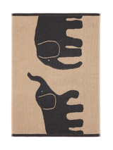 70563-5415-04-12; Finlayson Elefantti vapaa Käsipyyhe Tummanharmaa / Beige / 50x70 cm