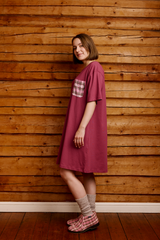 RW15001-431-XXL_1; RW15001-431-XL_1; RW15001-431-S_1; RW15001-431-M_1; RW15001-431-L_1; Finlayson Aino yöpaita Vaaleanpunainen / L