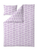 60652-4547-29-06; Finlayson Elefantti Pussilakanasetti Vaaleanliila / 150x210 + 50x60 cm