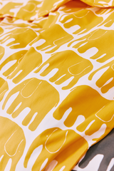 60652-4547-27-06_2; Finlayson Elefantti Pussilakanasetti Tummankeltainen / 150x210 + 50x60 cm