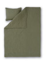 60760-0200-08-06; Finlayson Lino Pellava pussilakanasetti Jäkälänvihreä / 150x210 + 50x60 cm