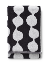70074-4654-01-06; Finlayson Pampula Kylpypyyhe Musta / Valkoinen / 70x150 cm