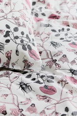 60653-4963-02-06_4; Finlayson Suukko Pussilakanasetti Harmaa / Roosa / 150x210 + 50x60 cm 