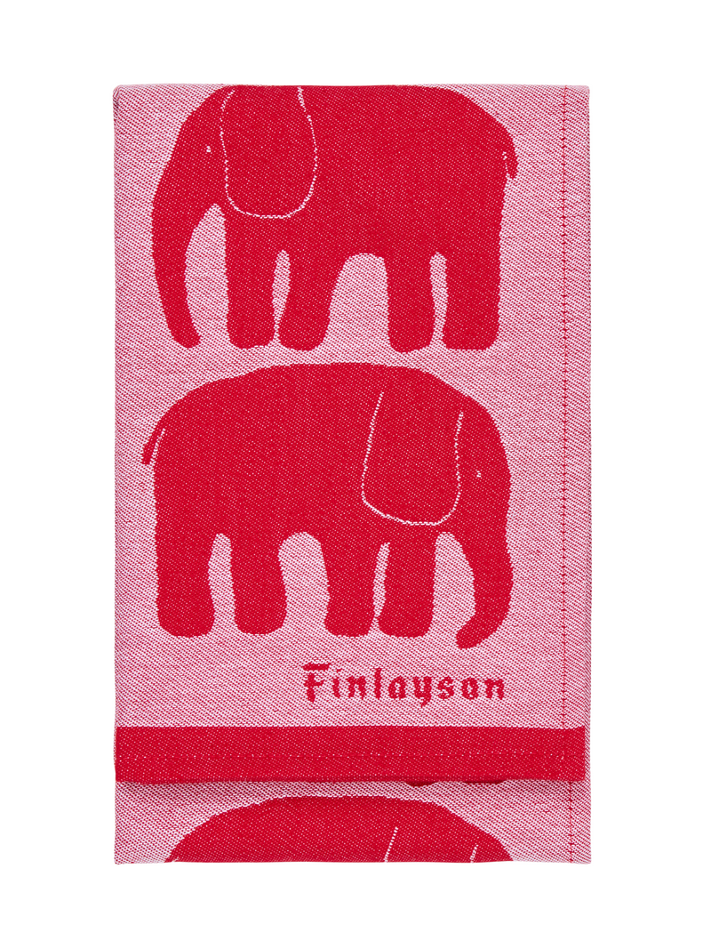 70940-4547-06-10; Finlayson Elefantti Keittiöpyyhe 2 kpl Punainen / 50x70 cm 