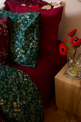 60652-5063-03-06_2; Finlayson Mustikka Pussilakanasetti Tummanvihreä / 150x210 + 50x60 cm 