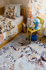109325-1060_3; Finlayson Ilves Pussilakanasetti Beige / Sininen / 150x210 cm 