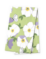 88428-5512-01-10; Finlayson Ruusa Kaitaliina Vaaleanvihreä / Vaaleanlila / 40x140 cm 