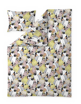 60652-5490-03-06; Finlayson Sekaparvi Pussilakanasetti Keltainen / Harmaa / 150x210 + 50x60 cm 