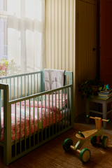 60674-5415-07-06_4; Finlayson Elefantti vapaa Vauvan pussilakanasetti Vaaleanpunainen / Mintunvihreä / 85x125 + 40x60 cm 