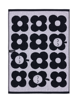 70563-5497-01-12_4; Finlayson Kukka Käsipyyhe Musta / Valkoinen / 50x70 cm 