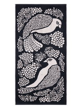108999-9901; Finlayson Viserrys Bath towel Musta-valkoinen / 70x140 cm 