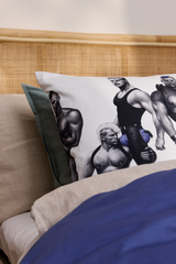60692-4864-01-05_2; Finlayson Blue Squad Parivuoteen satiinipussilakanasetti Musta / Sininen / 240x210 + 50x60 cm 
