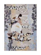 109341-1060; Finlayson Ilves Midfloor Rug Beige / Sininen / 140x200 cm 