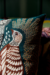 109372-7913_5; Finlayson Metsänvartijat Koristetyynynpäällinen Teal / 43x43 cm 