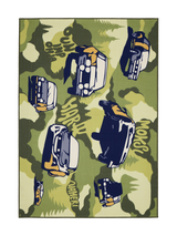109404-7303; Finlayson Vallila x Secto Rally Ralli Matto Vihreä / 133x190 cm 