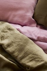 60760-0200-08-06_2; Finlayson Lino Pellava  pussilakanasetti Jäkälänvihreä / 150x210 + 50x60 cm 