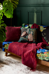 109386-4900_1; Finlayson Viserrys Blanket Viininpunainen / 125x170 cm 